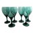 Vintage Libbey Glass Set of 6 Juniper Green Stemmed Glasses For Sale