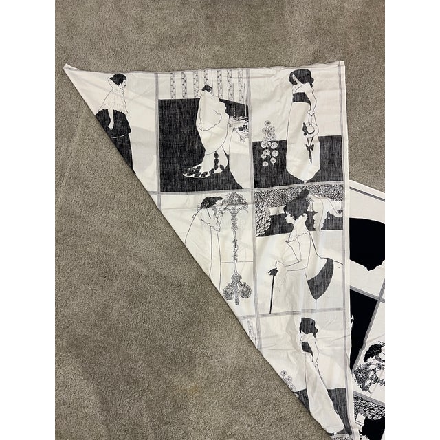Art Nouveau Aubrey Beardsley Textile by Bloomcraft 4.5 Panel Piece For Sale - Image 12 of 15