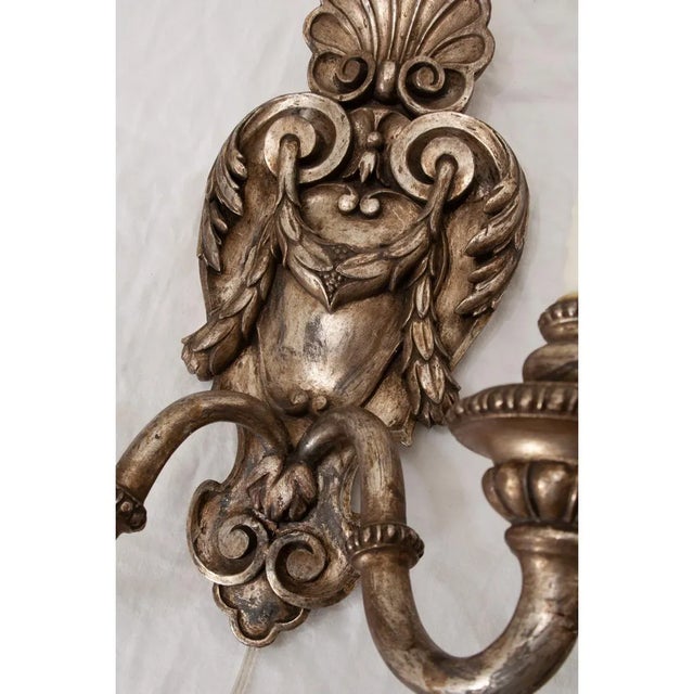French Early 20th Century Silver Gilt Wall Sconces - A Pair For Sale - Image 9 of 10