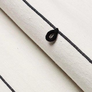 Schumacher Globo Knotted Hand Woven Fabric in Black For Sale