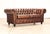 Early 21st Century Chesterfield Style Brown Leather Sofa For Sale - Image 5 of 18