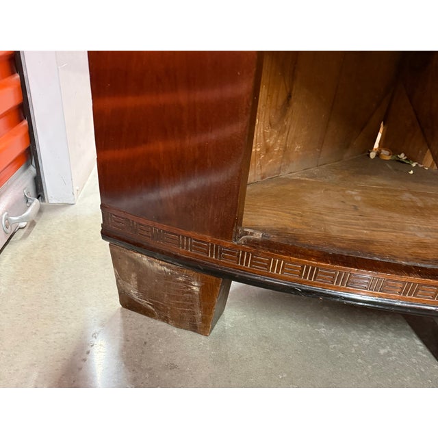 Brown Bow Front Curio Cabinet For Sale - Image 8 of 10