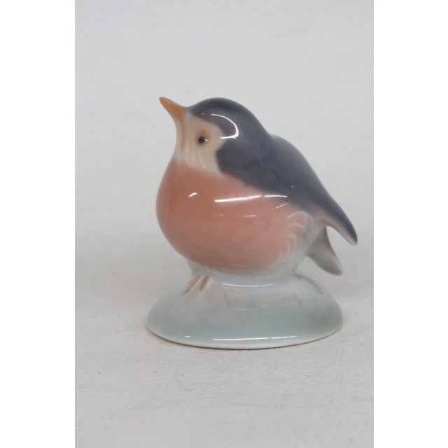 Royal Copenhagen Denmark Porcelain Robin Bird No 2238 Miniature Figurine 4512b For Sale In Miami - Image 6 of 12