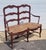 Vintage Country French Settee Red Paint For Sale - Image 4 of 8