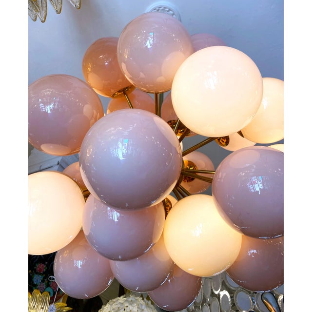 Pink Murano Glass Balloons Chandelier by Murano for Murano For Sale - Image 3 of 6