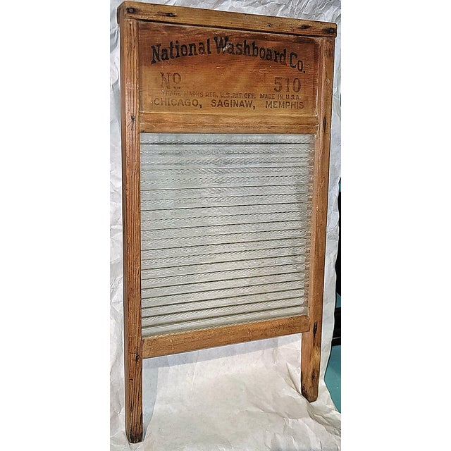 Brown National Glass Washboard For Sale - Image 8 of 8