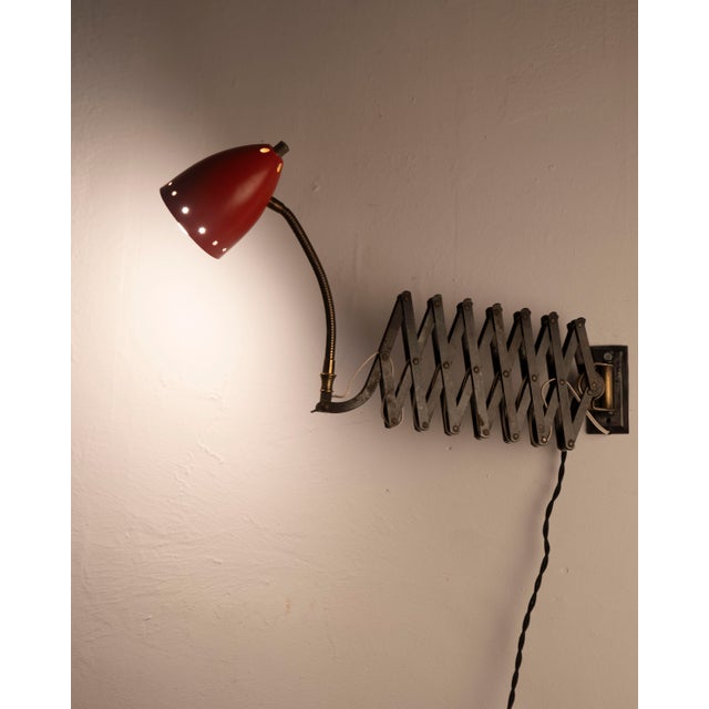 Mid-Century Modern Extendable Wall Lamp by Robert Mathieu, France, 1950s For Sale - Image 3 of 8