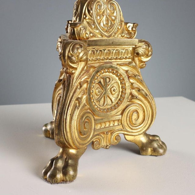Candleholder in Gilded Bronze For Sale - Image 10 of 12
