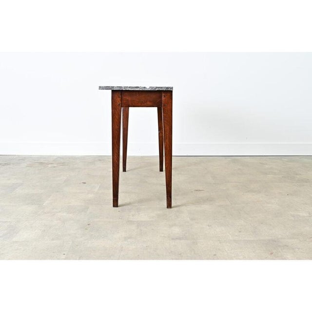 19th Century French 19th Century Oak & Marble Console For Sale - Image 5 of 10