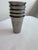 Silver Vintage Set of 5 Heraldic Crest Style Mecap Pewter Tumbler Cups Made in Belgium For Sale - Image 8 of 8
