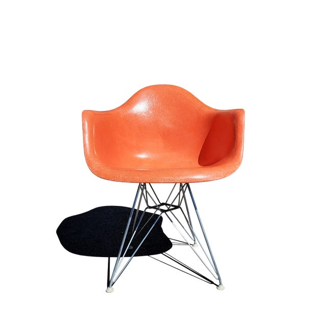 Charles and Ray Eames. Produced by Herman Miller Circa 1965s Model DAR for Dining (D) height, Arm (A) Chair, on Rod (R)...