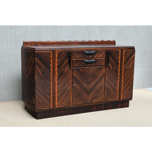 Vintage Amsterdam School Credenza in Macassar Ebony, 1920s For Sale - Image 3 of 15