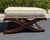 Vintage X-Form Upholstered Ottomans With Nailhead Trim, Pair For Sale In Naples, FL - Image 6 of 14