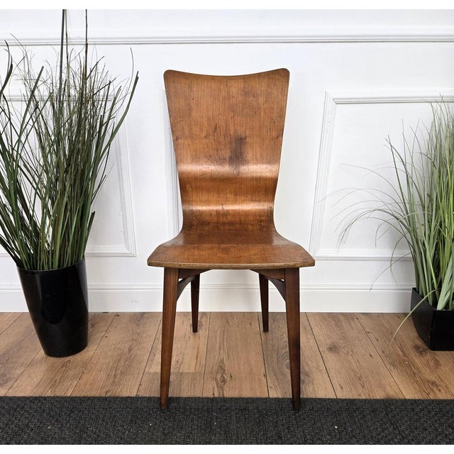 Mid-Century Modern Italian Walnut Wood Side Lounge Chair, 1960s For Sale - Image 6 of 9