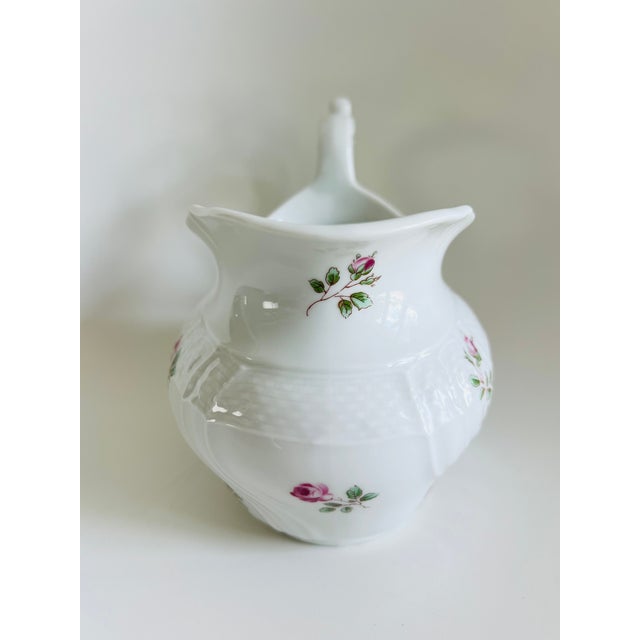 Traditional 1735 Italian Ginori Roselline Tea Milk Jug Creamer, Vecchio Ginori Shape For Sale - Image 3 of 8