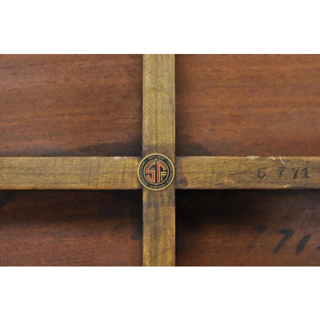 Late 20th Century John Scalia French Empire Style Round Cherry Wood Bouillotte Lamp Side Table For Sale - Image 13 of 15