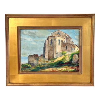 1950s French Impressionist Landscape Oil Painting For Sale