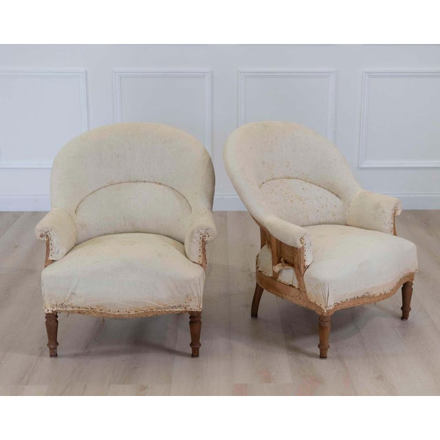 Pair of 20th Century French Chairs, Ready to Upholster For Sale - Image 10 of 13