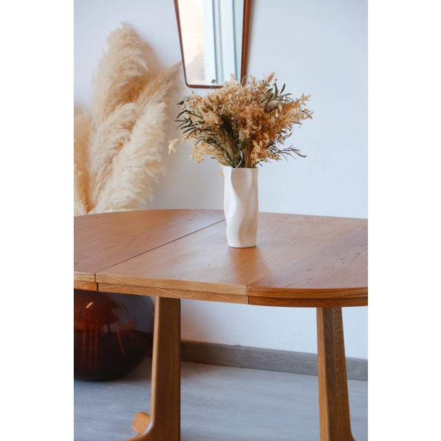 Vintage Scandinavian Extendable Oak Dining Table, 1960s For Sale - Image 17 of 18