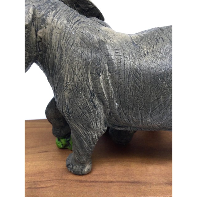 Vintage 1990’s Maitland Smith High Quality Resin Elephant Sculpture For Sale - Image 9 of 13