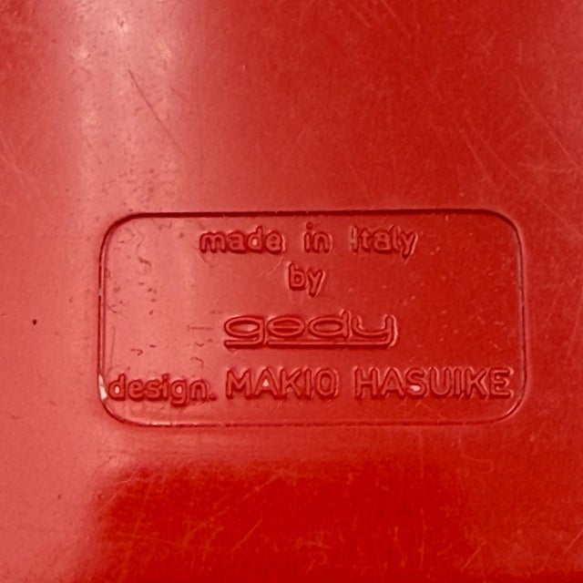 Plastic Space Age Portable Vanity Box in Red by Makio Hasuike for Gedy, 1970s For Sale - Image 7 of 11