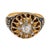 19th Century Victorian Diamond 14k Yellow Gold Silver Enamel Ring, Size 6.5 For Sale - Image 4 of 6