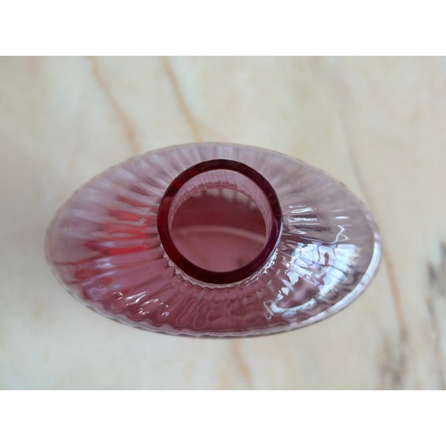 Mid-Century Modern Pink Murano Glass Decanter Bottle by Carlo Moretti, Italy, 1970s For Sale - Image 4 of 12
