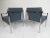 Dark Gray 1970s Pair of Mid-Century Modern Chrome Lounge Chairs - 2 Pieces For Sale - Image 8 of 12