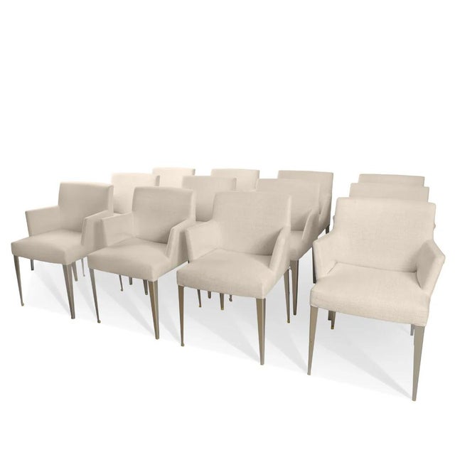 The B&B Italia Melandra Dining Chairs by Antonio Citterio, Set of 12 embody refined Italian craftsmanship and timeless...