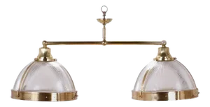 Mid-Century Modern Double Dome Chandelier or Pendant Light
