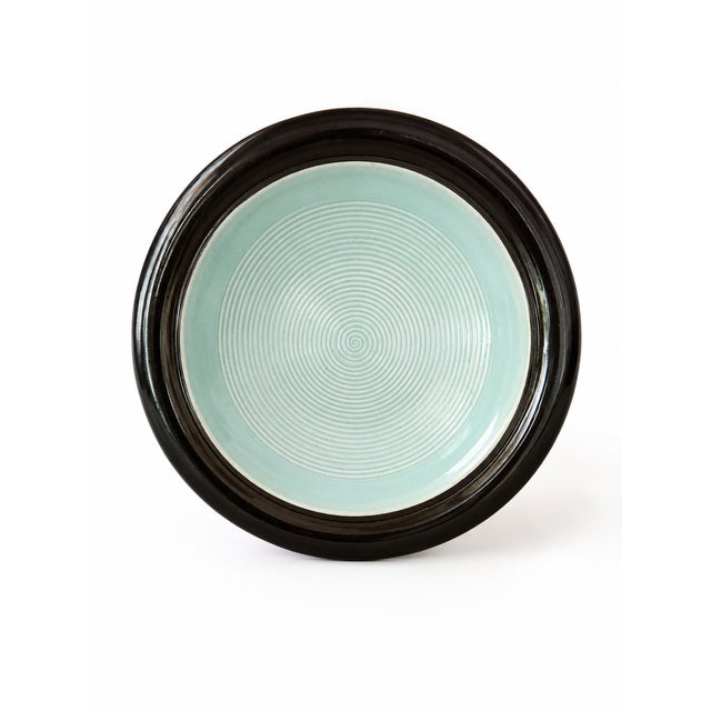 1970s Postmodern Two-Tone Stoneware Centerpiece Bowl by Franco Bucci for Laboratorio Pesaro, 1970s For Sale - Image 5 of 8