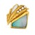 Vintage American Studio 22k Gold Opal Diamond Modernist Brooch For Sale - Image 12 of 14