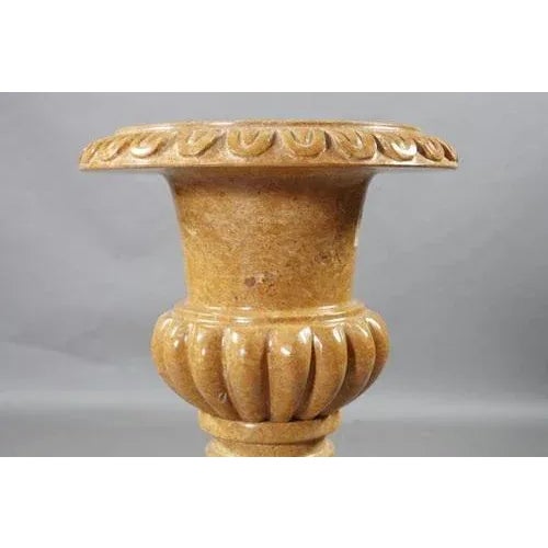 20th Century Beige Marble Crater Vase For Sale - Image 3 of 9