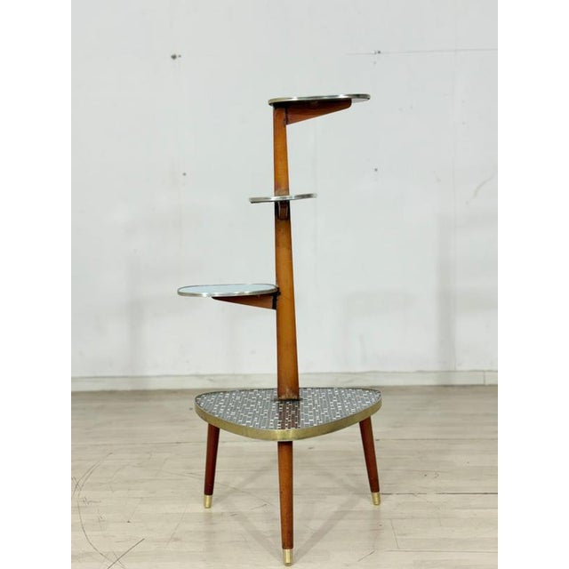 Vintage Tiered Kidney-Shaped Table or Plant Stand For Sale - Image 6 of 10