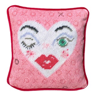 Velvet "Valentina" Custom Made Toss Pillow For Sale