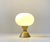Scandinavian Modern Table Lamp in Brass and White Glass, 1970s For Sale - Image 9 of 9