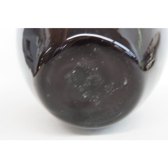 Glass Ruby Red Teardrop Art Glass Vase Hand Blown Mid Century Modern Style 5083b For Sale - Image 7 of 13