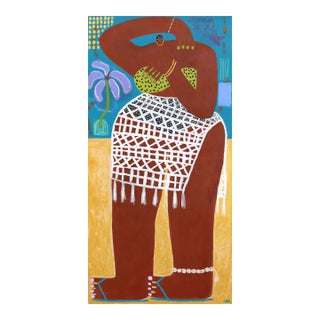 Island Life - Abstract Color Drenched Feminine Figurative Still Life Artwork by Courtney Simone For Sale