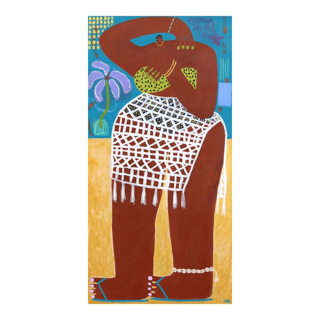 Island Life - Abstract Color Drenched Feminine Figurative Still Life Artwork by Courtney Simone For Sale