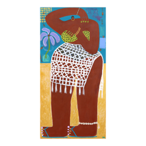 Island Life - Abstract Color Drenched Feminine Figurative Still Life Artwork by Courtney Simone