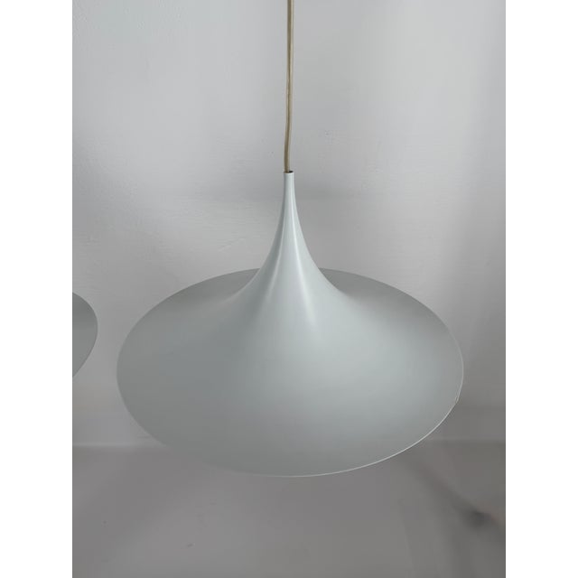 Vintage Semi Pendant Lamps by Claus Bonderup & Torsten Thorup for Fog & Mørup, 1970, Set of 2 For Sale - Image 6 of 9