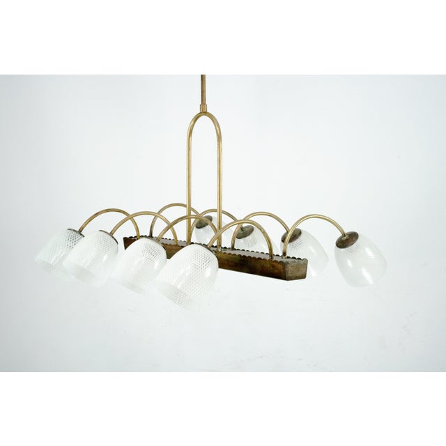 Mid-Century Modern Reticello Glass Chandelier from Venini, Italy, 1940s For Sale - Image 6 of 18