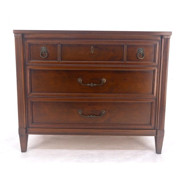 Brown Satinwood 3 Drawers Bachelor Chest Dresser by Century Furniture MINT! For Sale - Image 8 of 13
