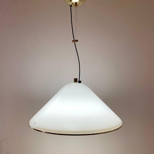 Space Age Guzzini Pendant "Elpis" – Guzzini, Italy, 1970s "Elpis" pendant lamp embodies the futuristic aesthetics of the...