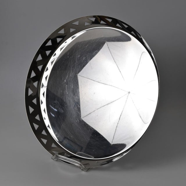 2000 - 2009 Large Triangle Pattern Stainless Steel Tray by King-Kong for Alessi For Sale - Image 5 of 8