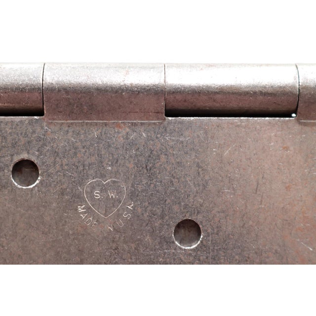 Late 20th Century Pair of Vintage 4 X 5.875 In. Steel Stanley Door Hinges For Sale - Image 5 of 5