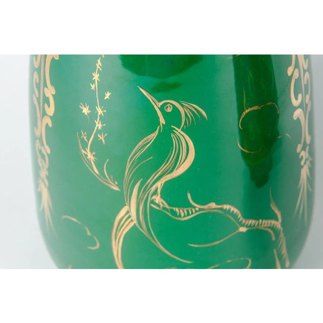 Italian Vintage Italian Porcelian Decorative Vases - a Pair For Sale - Image 3 of 8