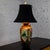 Early 20th Century Floral Table Lamp Hand Painted Porcelain Style of Royal Nippon Black Bell Shade For Sale - Image 18 of 18