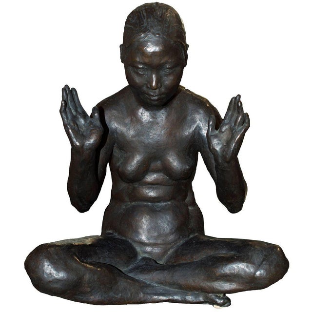 20th Century Bronze Sculpture of Nude Woman For Sale - Image 5 of 5