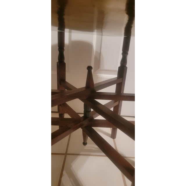 Vintage Moorish Style Side Table With Folding Base For Sale - Image 9 of 18